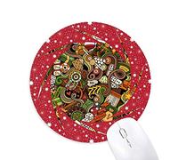 Bestchong Bar Casino Jackpot Poker Chips ilustración Wheel Mouse Pad de Goma roja Redonda