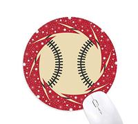 Bestchong Baseball Sport Line Dibujo Patron Wheel Mouse Pad de Goma roja Redonda