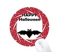 Bestchong Bat Feliz el temor a los Fantasmas de Halloween Wheel Mouse Pad de Goma roja Redonda