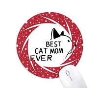 Bestchong Best Cat Mama Cita DIY diseño Wheel Mouse Pad de Goma roja Redonda