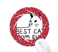 Bestchong Best Cat Mama Cita DIY diseño Wheel Mouse Pad de Goma roja Redonda