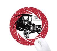 Bestchong Black Classic Cars Mechanical Patron Wheel Mouse Pad de Goma roja Redonda