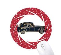 Bestchong Black Classic Cars patrón Silueta Wheel Mouse Pad de Goma roja Redonda