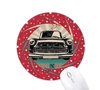 Bestchong Black Classic Cars Repair Patron Wheel Mouse Pad de Goma roja Redonda