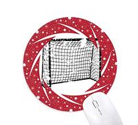 Bestchong Black Football Puerta Patron Net Wheel Mouse Pad de Goma roja Redonda