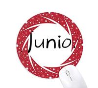 Bestchong Black Single Words Junior Wheel Mouse Pad de Goma roja Redonda