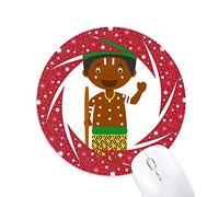 Bestchong Black Wild Congo Cartoon Wheel Mouse Pad de Goma roja Redonda