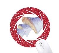 Bestchong Blue Marine Life Pattern Illustration Wheel Mouse Pad de Goma roja Redonda