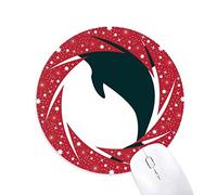 Bestchong Blue Ocean dócil Cute Dolphin Wheel Mouse Pad de Goma roja Redonda
