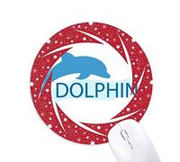 Bestchong Blue Ocean dócil Dolphin ilustrar Wheel Mouse Pad de Goma roja Redonda