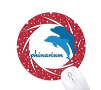 Bestchong Blue Ocean Friendly Dolphin Patron Wheel Mouse Pad de Goma roja Redonda