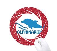 Bestchong Blue Ocean Natacion Dolphin Patron Wheel Mouse Pad de Goma roja Redonda