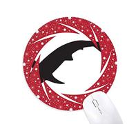 Bestchong Blue Ocean Shark Animal Feroz Wheel Mouse Pad de Goma roja Redonda