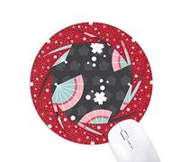 Bestchong Blue Pink Fans Japón Spots Wheel Mouse Pad de Goma roja Redonda
