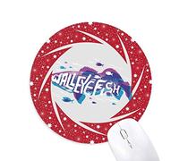 Bestchong Blue Purple Cartoon Fish Ocean Animal Wheel Mouse Pad de Goma roja Redonda