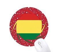 Bestchong Bolivia National Flag America del Sur país símbolo Mark Patron Wheel Mouse Pad de Goma roja Redonda