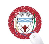 Bestchong Botswana National Emblem país Wheel Mouse Pad de Goma roja Redonda