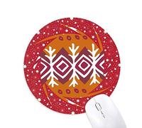 Bestchong Brown Pattern Dart Mexico Totems Antigua civilización Dibujo Wheel Mouse Pad de Goma roja Redonda