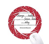 Bestchong Cambiar tu Vida Hoy. Wheel Mouse Pad de Goma roja Redonda