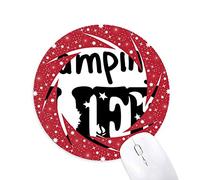 Bestchong Camping Life Quote Wheel Mouse Pad de Goma roja Redonda