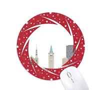 Bestchong Canadá Landmark y City Church Wheel Mouse Pad de Goma roja Redonda
