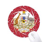 Bestchong Canberra Australia National Emblem Wheel Mouse Pad de Goma roja Redonda