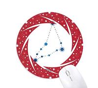 Bestchong Capricorn Constellation Signo Zodiaco Wheel Mouse Pad de Goma roja Redonda