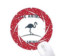 Bestchong Cartoon Flamingo Animal Azul Silueta Wheel Mouse Pad de Goma roja Redonda