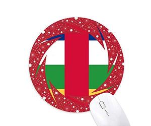 Bestchong Central African Republic National Flag Africa Country Wheel Mouse Pad de Goma roja Redonda