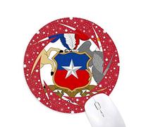 Bestchong Chile National Emblem país Wheel Mouse Pad de Goma roja Redonda