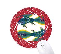 Bestchong China France Eiffel Tower China Dragon Wheel Mouse Pad de Goma roja Redonda