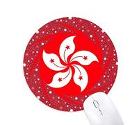 Bestchong China Hong Kong Bandera Regional Wheel Mouse Pad de Goma roja Redonda