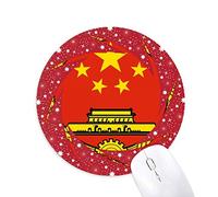 Bestchong China National Emblem país Wheel Mouse Pad de Goma roja Redonda