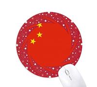 Bestchong China National Flag Asia país Wheel Mouse Pad de Goma roja Redonda