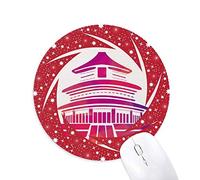 Bestchong China Rojo Templo del Cielo el Patriotismo Wheel Mouse Pad de Goma roja Redonda