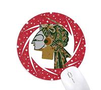 Bestchong Chinese Shadow Play Cabeza Retrato Wheel Mouse Pad de Goma roja Redonda