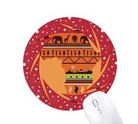 Bestchong Continente Africano Nombre Paisaje Mapa Wheel Mouse Pad de Goma roja Redonda