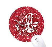 Bestchong Corte de Papel de China el día de los Maestros Wheel Mouse Pad de Goma roja Redonda