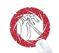 Bestchong El Budismo Parte Palo Patron de Dibujo de líneas Wheel Mouse Pad de Goma roja Redonda