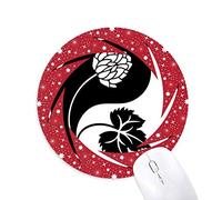 Bestchong El Budismo religión Yin Yang Flor patrón Wheel Mouse Pad de Goma roja Redonda