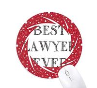 Bestchong El Mejor Abogado de profesión Nunca Citar Wheel Mouse Pad de Goma roja Redonda