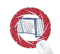 Bestchong Futbol Azul Puerta Patron Net Wheel Mouse Pad de Goma roja Redonda