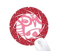 Bestchong Gafas de protección Animal Amante de Mascotas Aves Dibujos Animados Wheel Mouse Pad de Goma roja Redonda