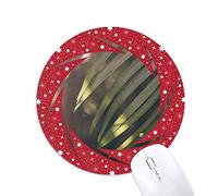 Bestchong Green Leaf Plant Foto Naturaleza Wheel Mouse Pad de Goma roja Redonda