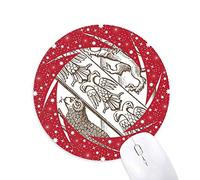 Bestchong Ilustración diseño Barroco ovejas Negro Blanco Wheel Mouse Pad de Goma roja Redonda