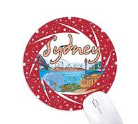 Bestchong La Ã“Pera de Sydney Australia Ciudad Acuarela Wheel Mouse Pad de Goma roja Redonda