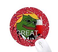Bestchong Latina Triste Rana Presidente Trump Imagen Wheel Mouse Pad de Goma roja Redonda