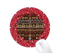 Bestchong Los aborígenes de Ãfrica primitivo Estilo Tribal Wheel Mouse Pad de Goma roja Redonda