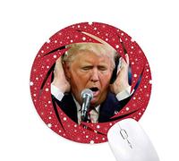 Bestchong Presidente Americano Divertido Interesante Trump Wheel Mouse Pad de Goma roja Redonda