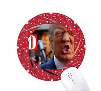 Bestchong Presidente Americano Interesante Trump Imagen Wheel Mouse Pad de Goma roja Redonda
